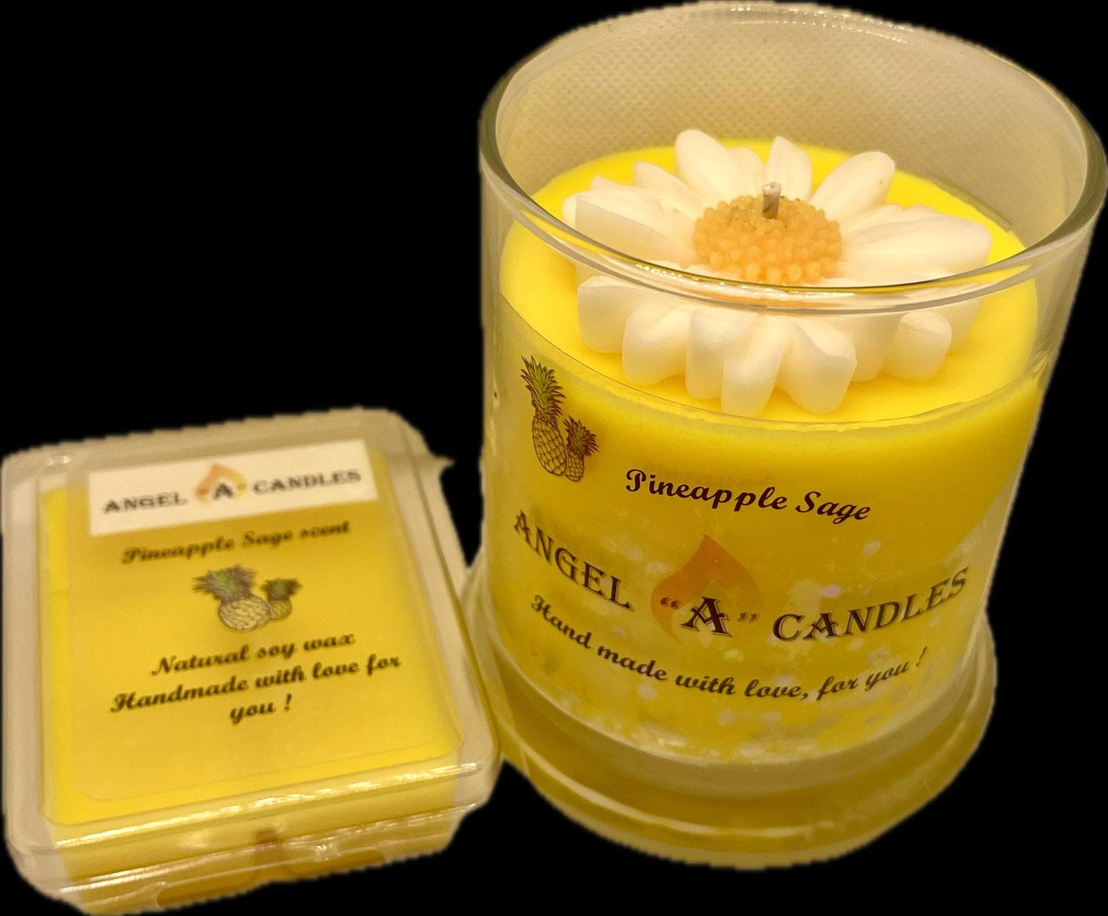 Angel “A” Candles Pineapple Sage soy wax candle and wax melt