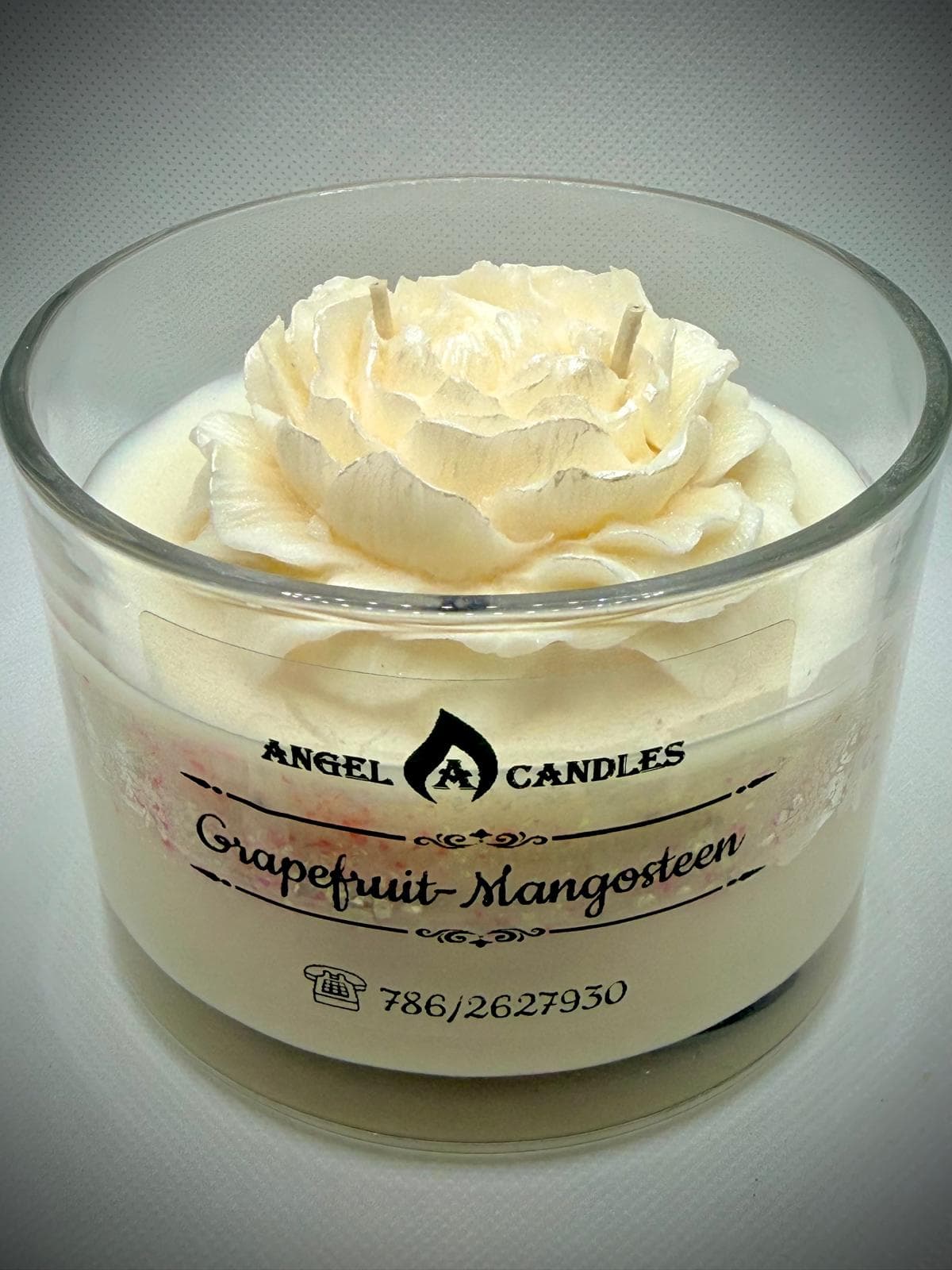 Angel Candles Grapefruit-Mangosteen Flower Candle